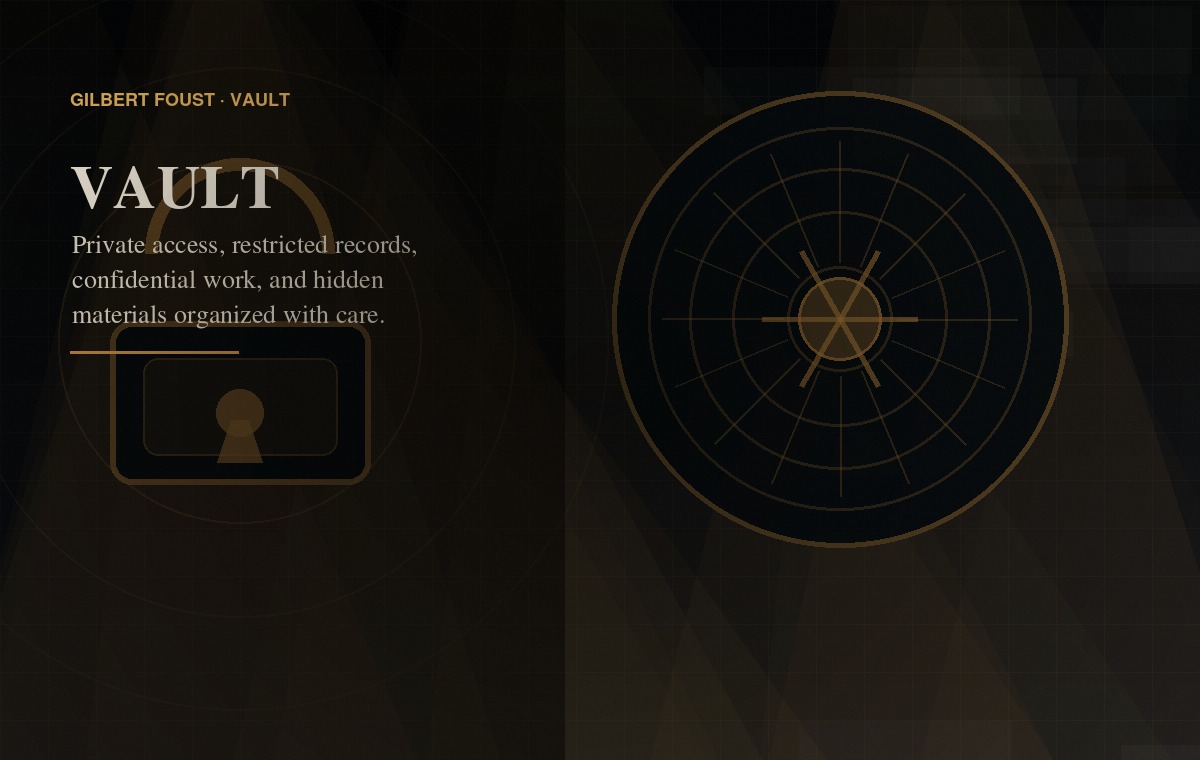 Vault page hero with secure vault door